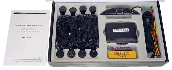 HYTEC Retail Box - inside - 8-Sensor parking system with LED display